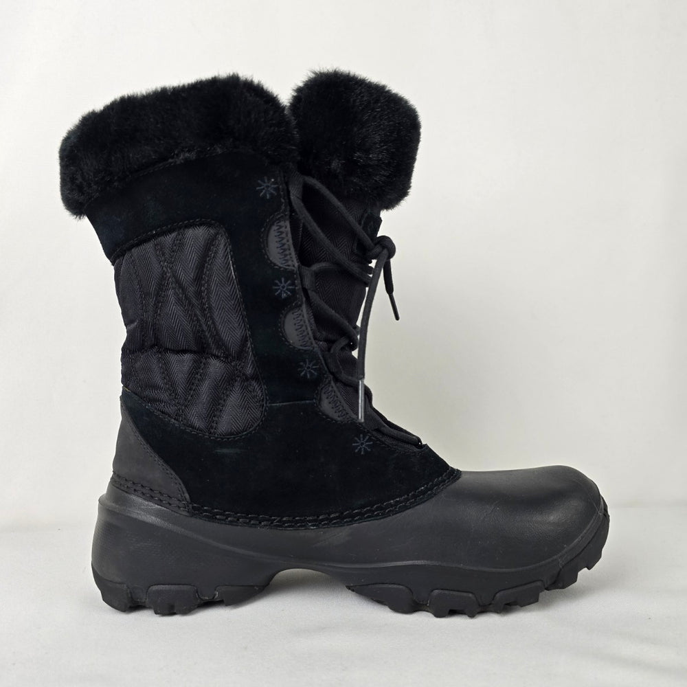 Columbia Black Sierra Summette Faux Fur Omni Grip Winter Boots Size 9.5