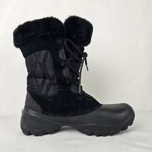 Columbia Black Sierra Summette Faux Fur Omni Grip Winter Boots Size 9.5