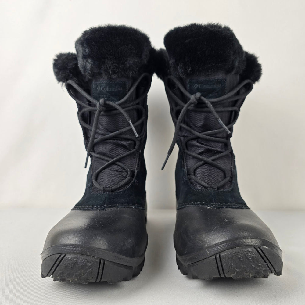 Columbia Black Sierra Summette Faux Fur Omni Grip Winter Boots Size 9.5