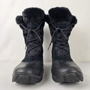 Columbia Black Sierra Summette Faux Fur Omni Grip Winter Boots Size 9.5