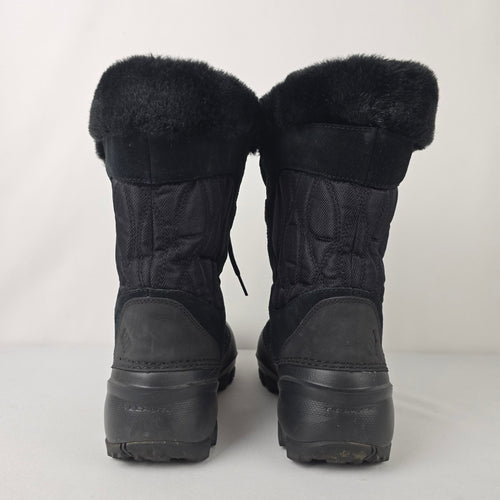 Columbia Black Sierra Summette Faux Fur Omni Grip Winter Boots Size 9.5