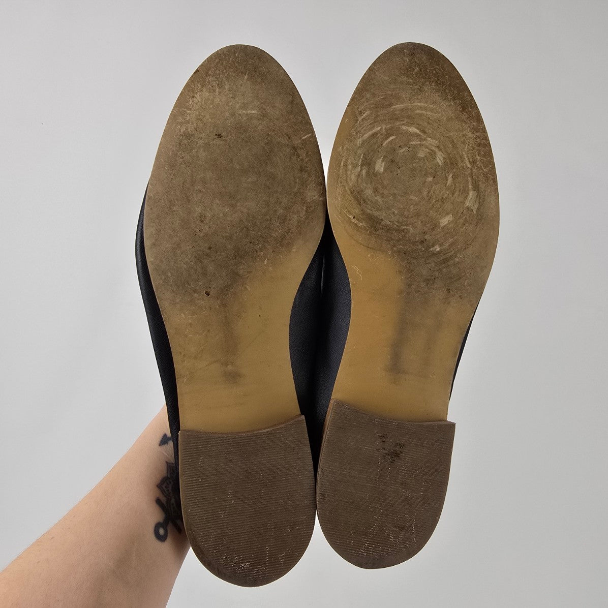 Susina Black Leather Slip on Shoes Size 12