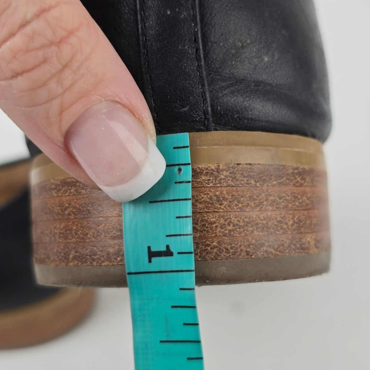 Susina Black Leather Slip on Shoes Size 12