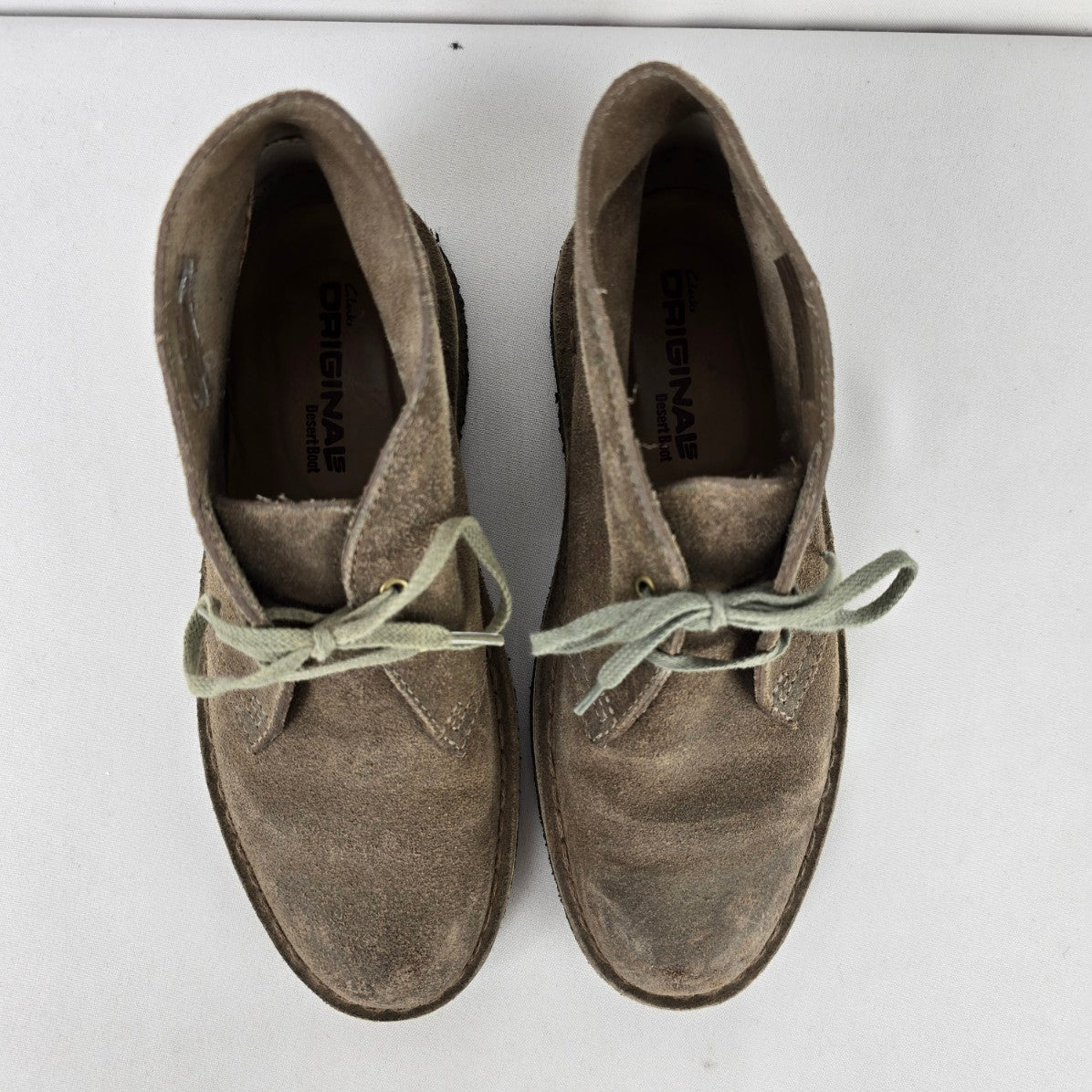 Clarks Originals Desert Taupe Suede Lace Up Booties Size 6