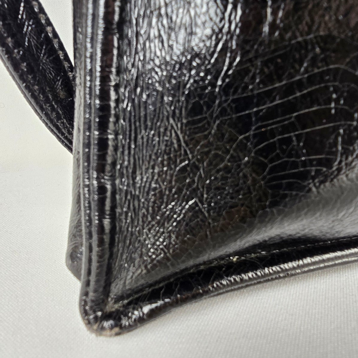 Vintage Calrelli Black Leather Shoulder Purse