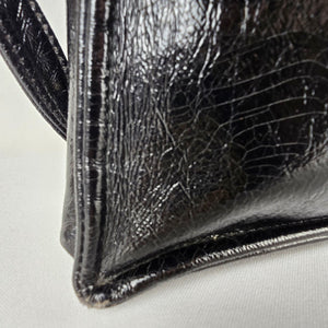 Vintage Calrelli Black Leather Shoulder Purse