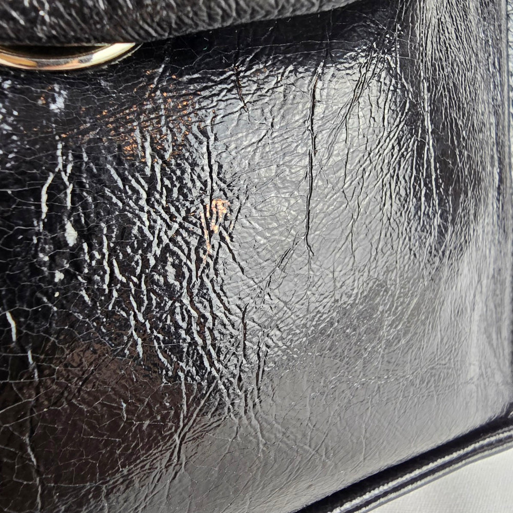Vintage Calrelli Black Leather Shoulder Purse