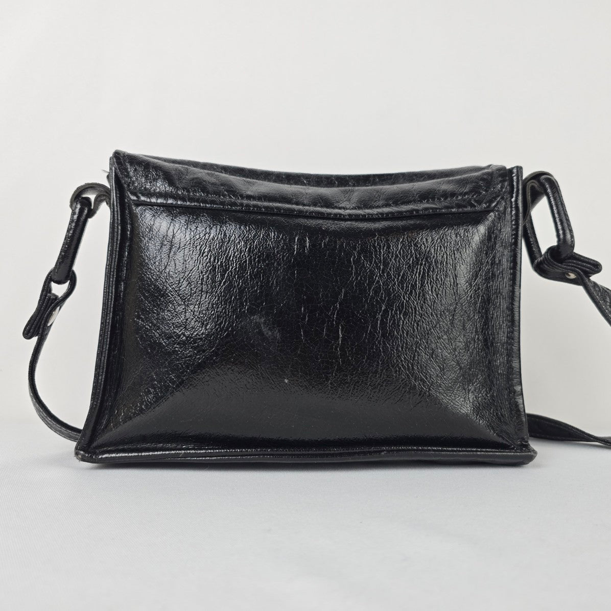 Vintage Calrelli Black Leather Shoulder Purse