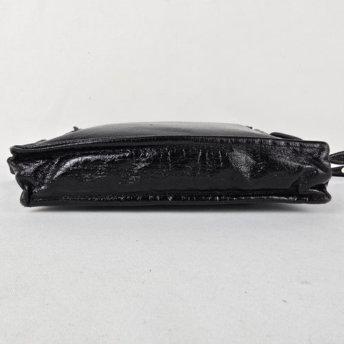 Vintage Calrelli Black Leather Shoulder Purse