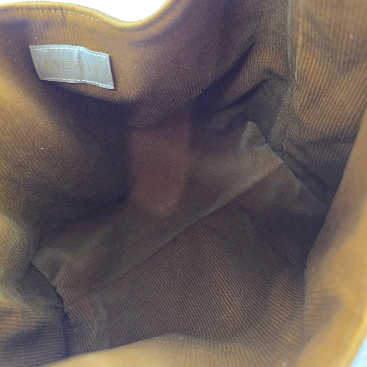 Merit Brown Corduroy Small Clutch Purse