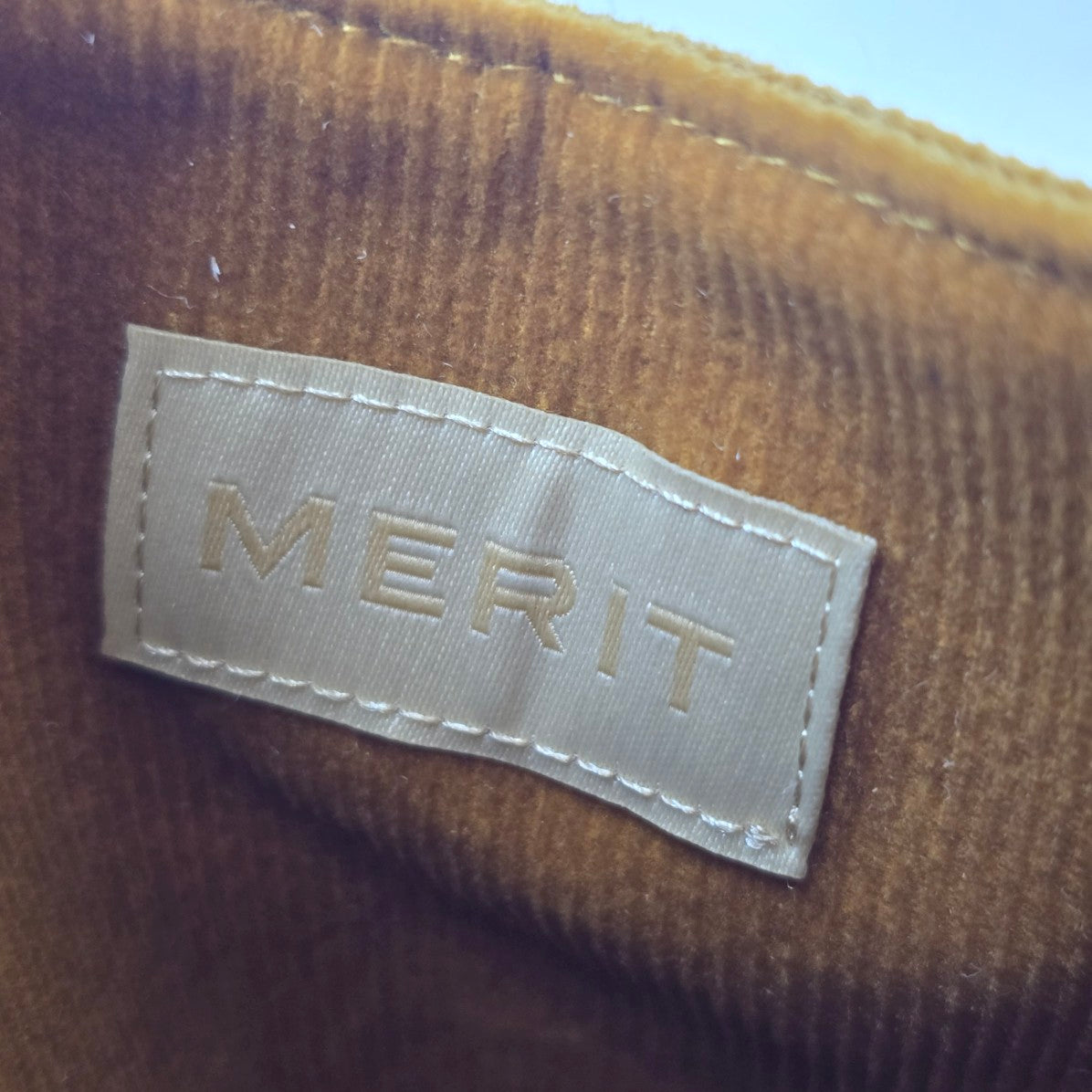 Merit Brown Corduroy Small Clutch Purse