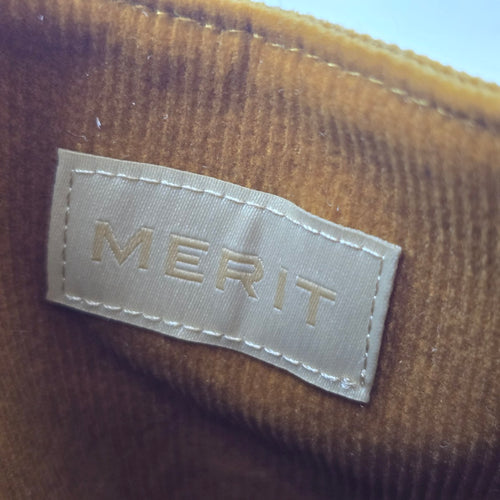 Merit Brown Corduroy Small Clutch Purse