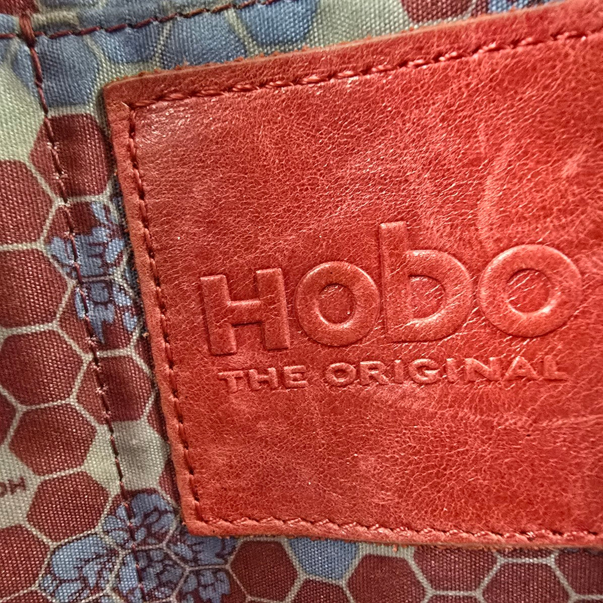 Hobo Beige Leather Satchel Purse