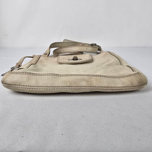 Fossil Cream Leather Crossbody Purse