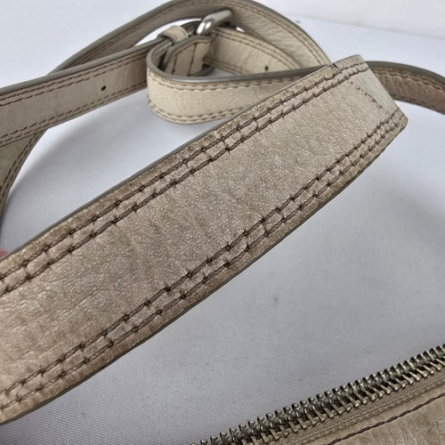 Fossil Cream Leather Crossbody Purse
