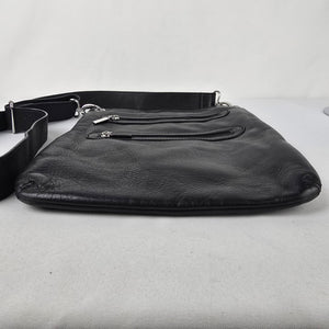 Margot Black Leather Crossbody Purse