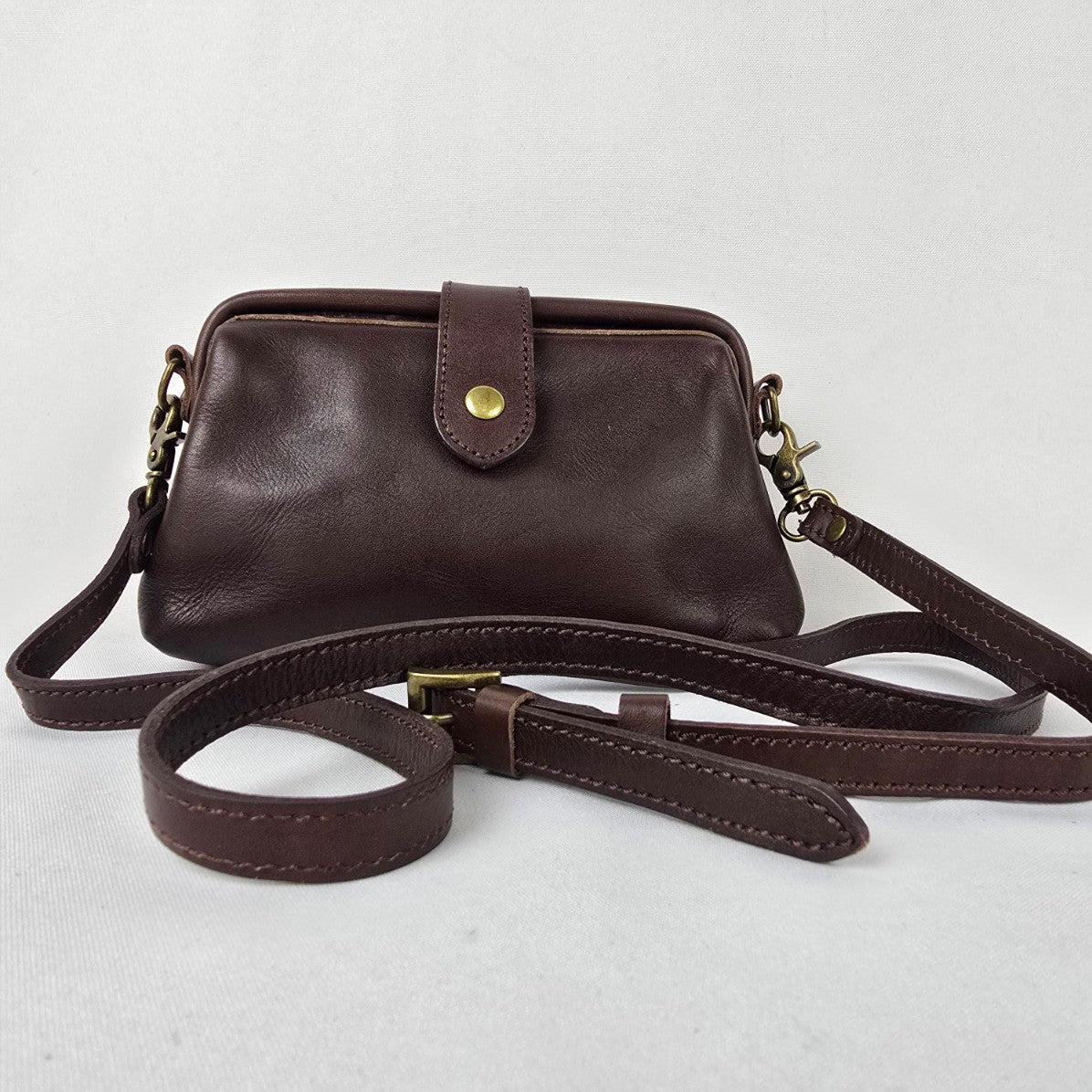 Vintage Brown Leather Western Shoulder Purse