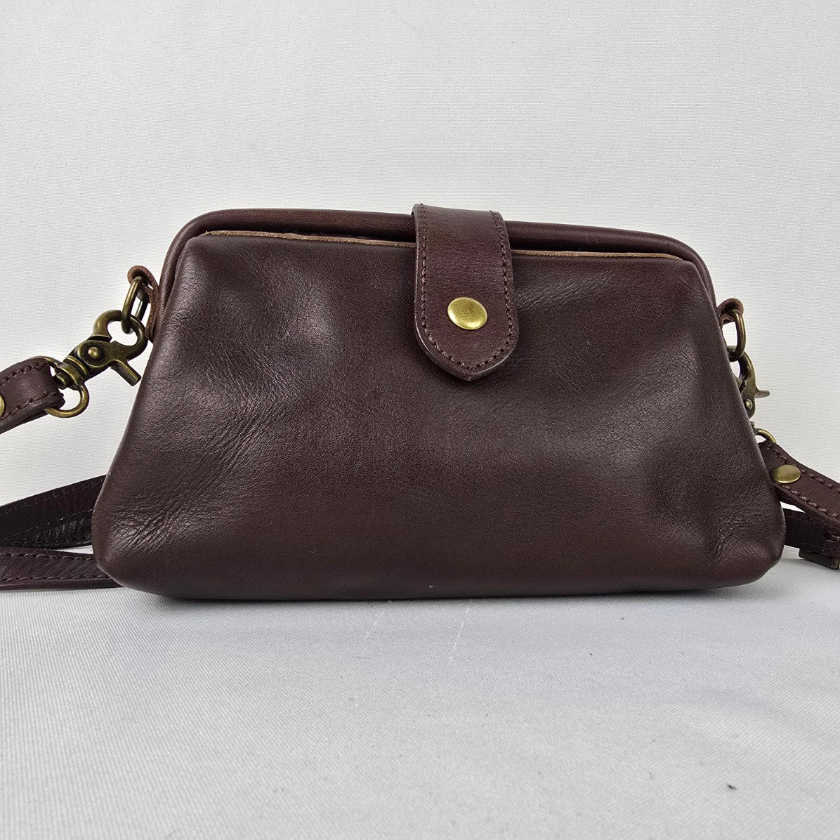 Vintage Brown Leather Western Shoulder Purse