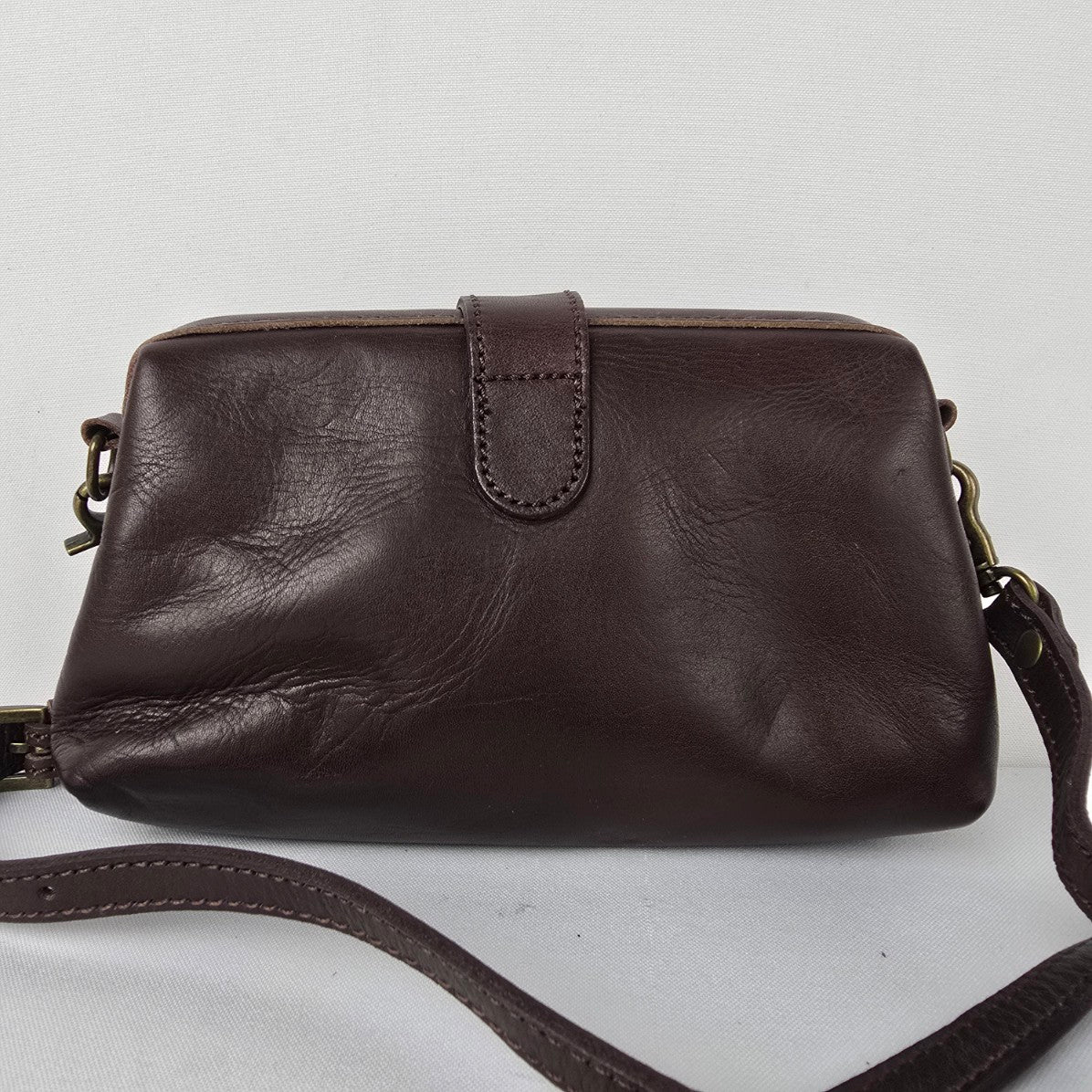 Vintage Brown Leather Western Shoulder Purse