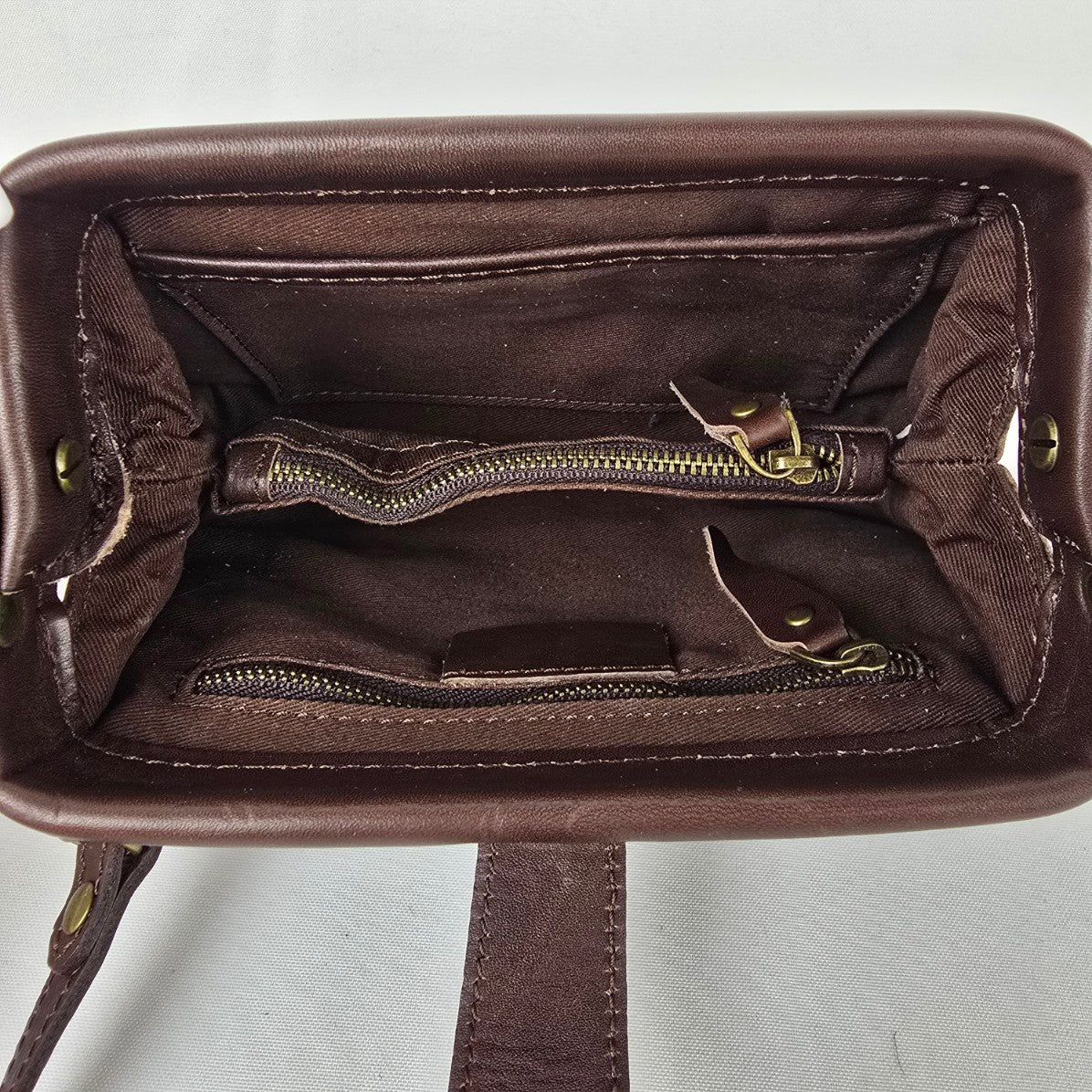 Vintage Brown Leather Western Shoulder Purse