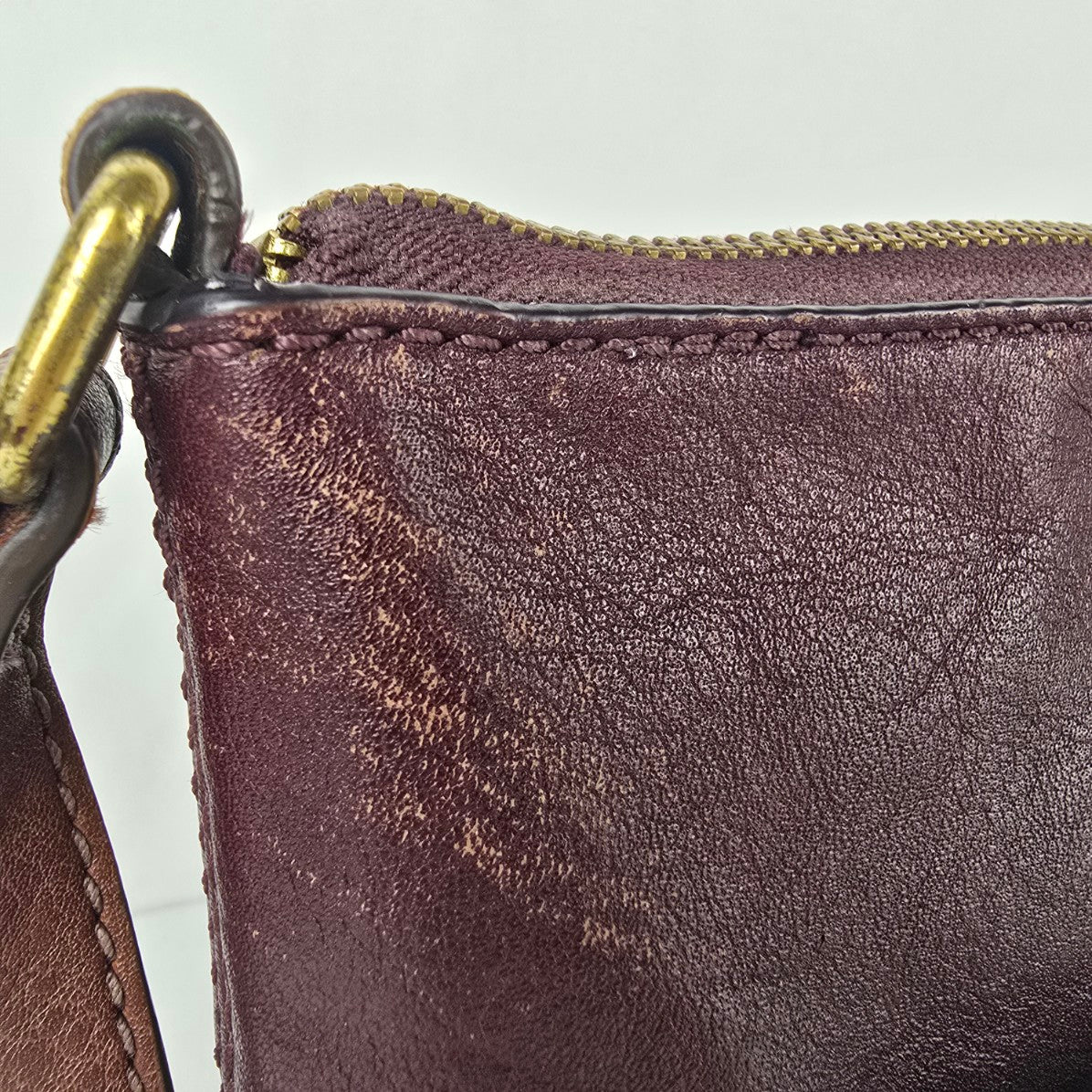 Fossil Burgundy Leather Crossbody Purse