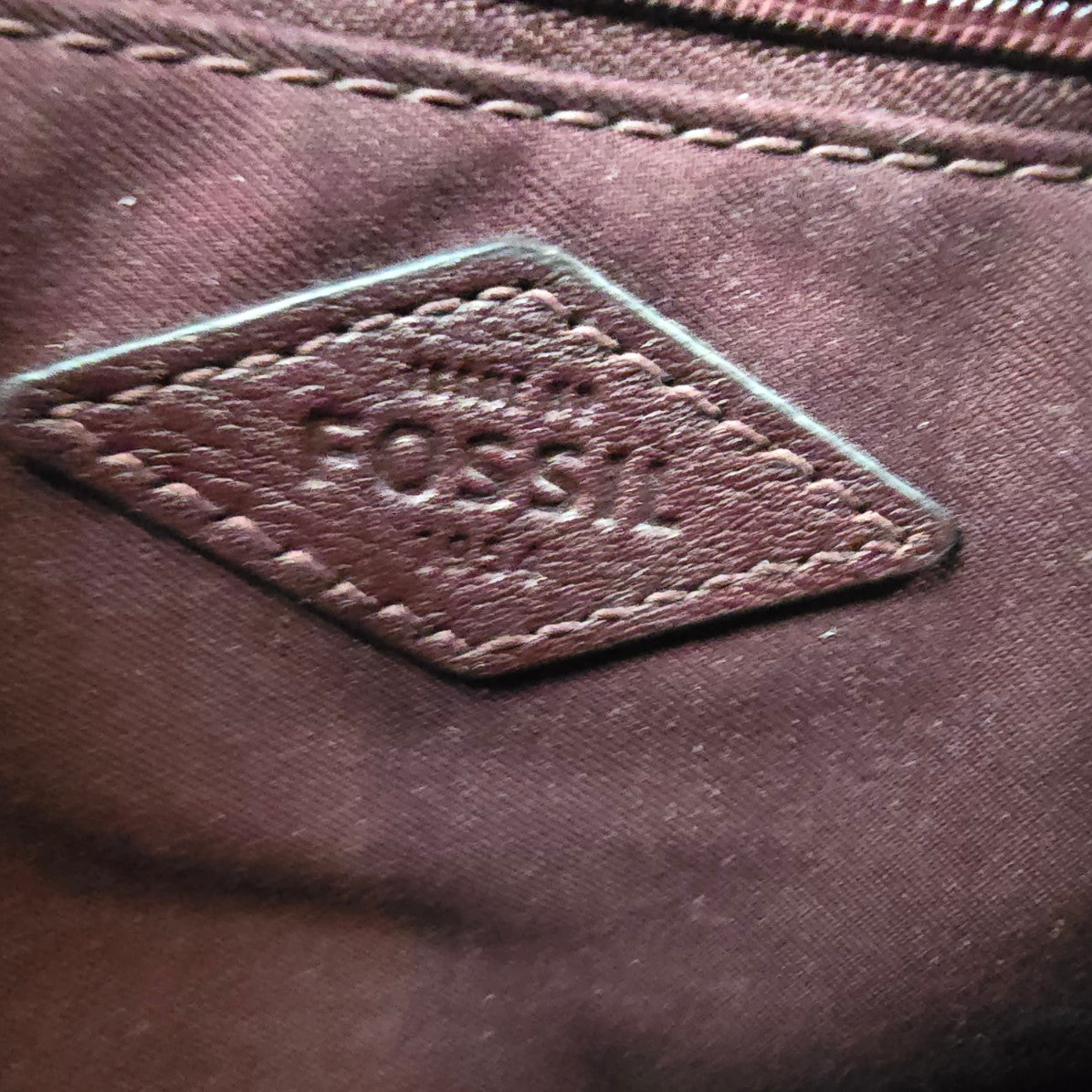 Fossil Burgundy Leather Crossbody Purse