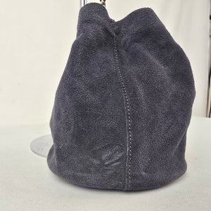 Grey Suede Wristlet Clutch Purse