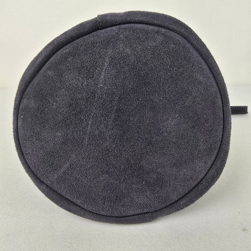 Grey Suede Wristlet Clutch Purse