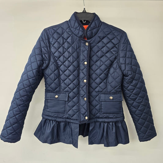 Joe Fresh Navy Quilted Skirted Light Puffer Jacket Size S