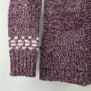 Kismet Purple Knit Zip Up Hooded Jacket Size XS