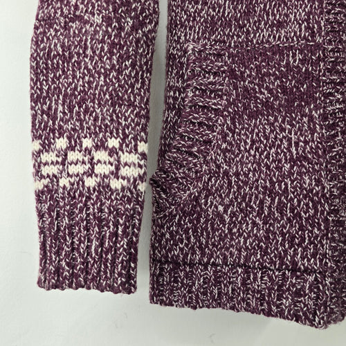 Kismet Purple Knit Zip Up Hooded Jacket Size XS