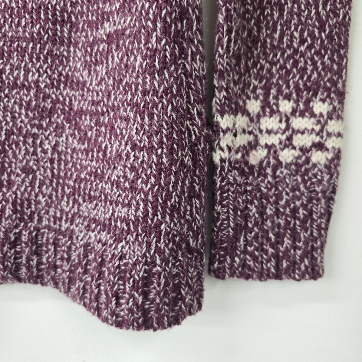 Kismet Purple Knit Zip Up Hooded Jacket Size XS