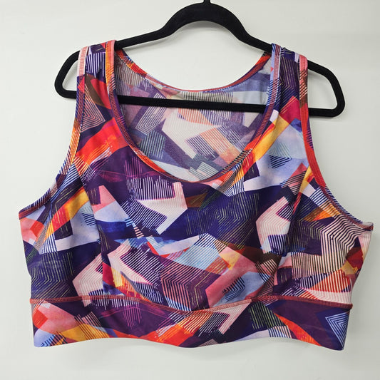 Active Zone Purple & Orange Sprots Bra Size 3X