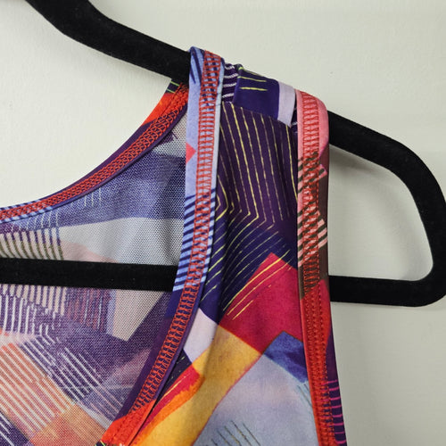 Active Zone Purple & Orange Sprots Bra Size 3X