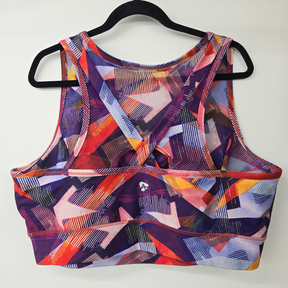 Active Zone Purple & Orange Sprots Bra Size 3X
