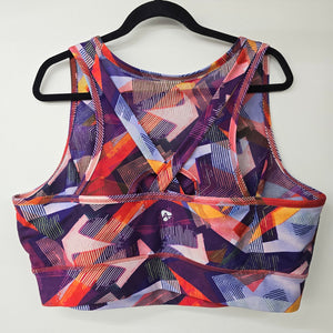 Active Zone Purple & Orange Sprots Bra Size 3X