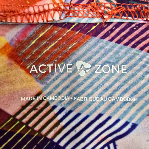Active Zone Purple & Orange Sprots Bra Size 3X