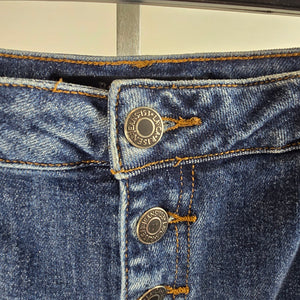 Risen Medium Wash Distressed Slim Leg Jeans Size 3XL