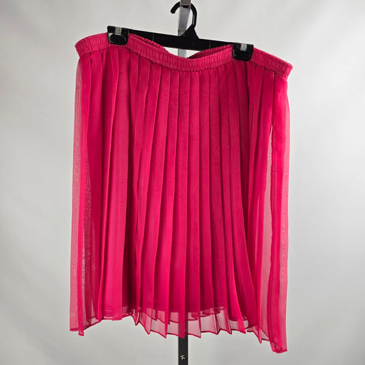 Vintage Sophisticate Pink Pleated Knee Length Skirt Size 13/14