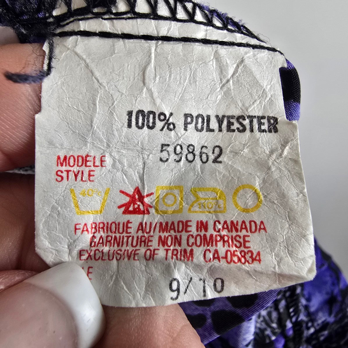 Vintage Purple Leopard Print Pleated Midi Skirt Size 9/10