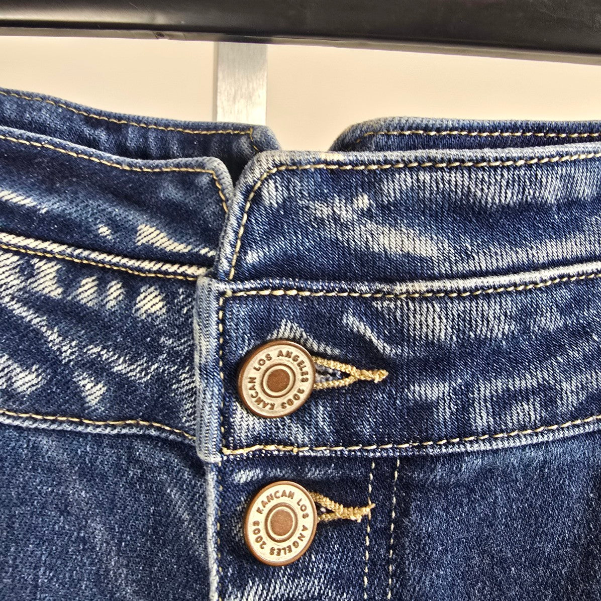 KanCan High Rise Distressed Flare Denim Jeans Size 20