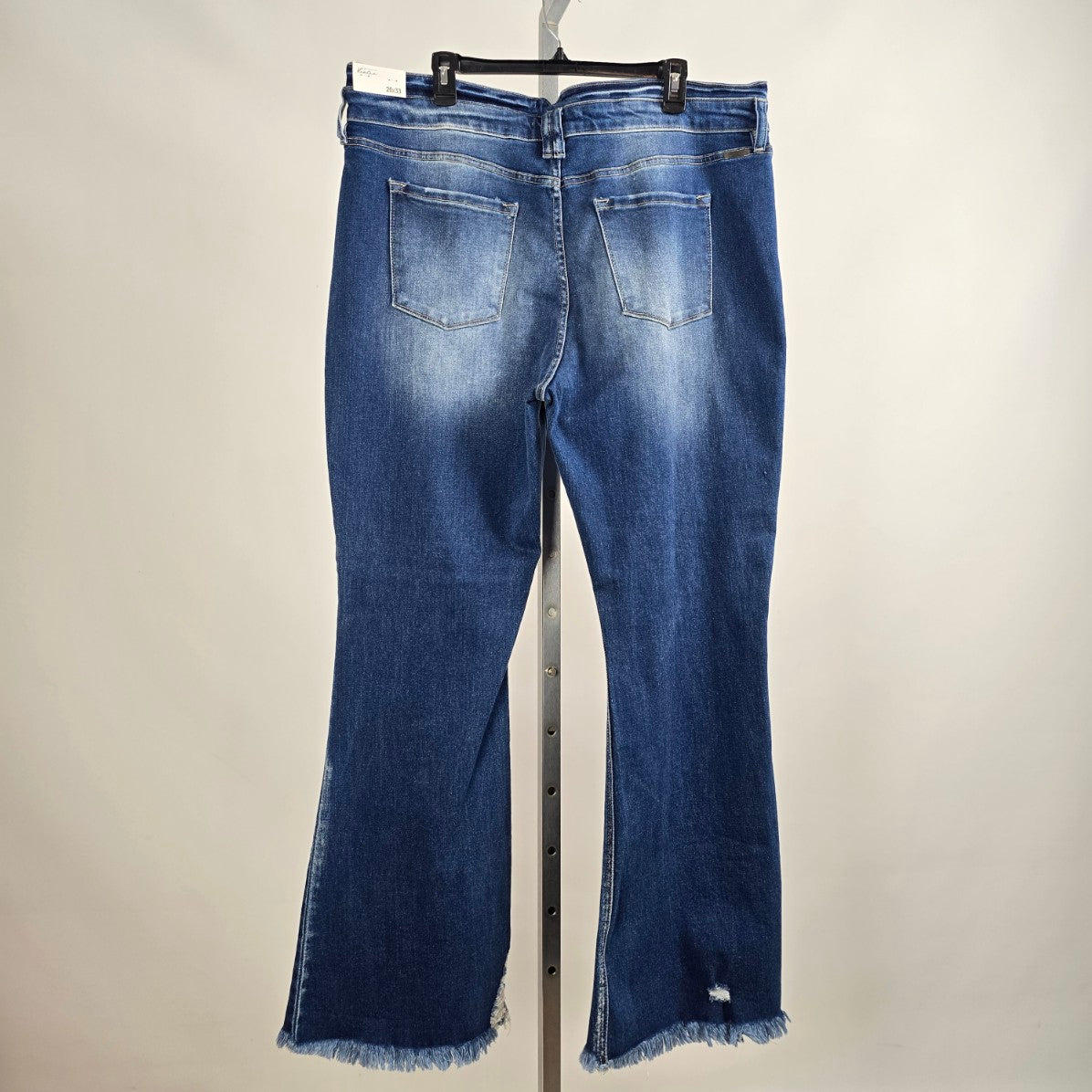 KanCan High Rise Distressed Flare Denim Jeans Size 20