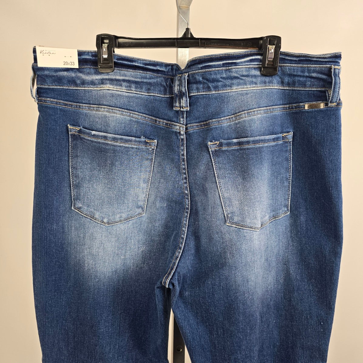 KanCan High Rise Distressed Flare Denim Jeans Size 20