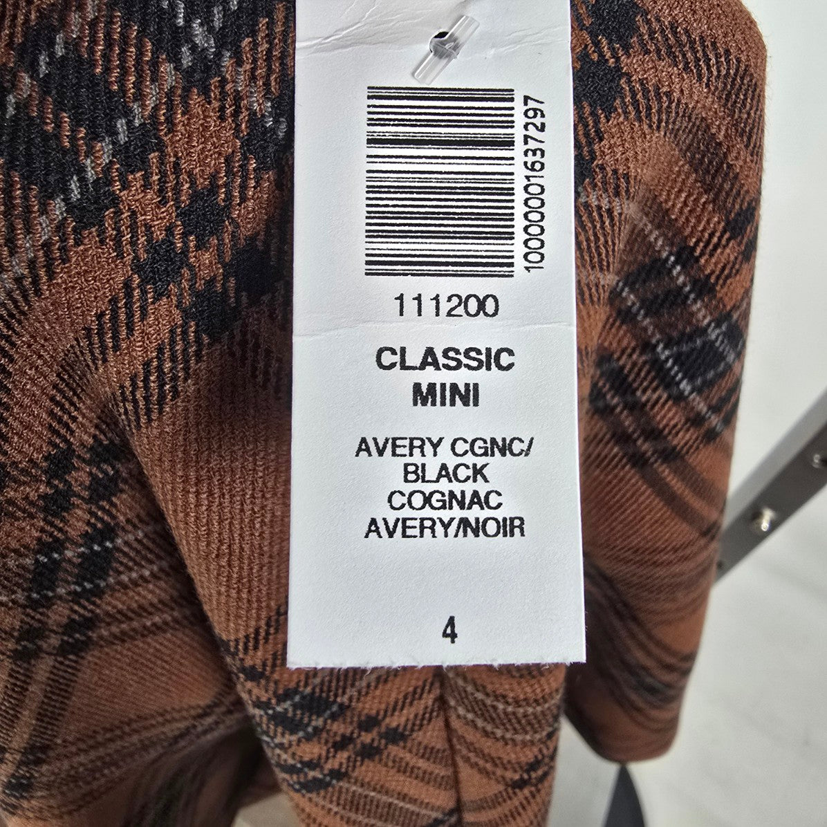 Wilfred Brown Plaid Classic Mini Skirt Size 4