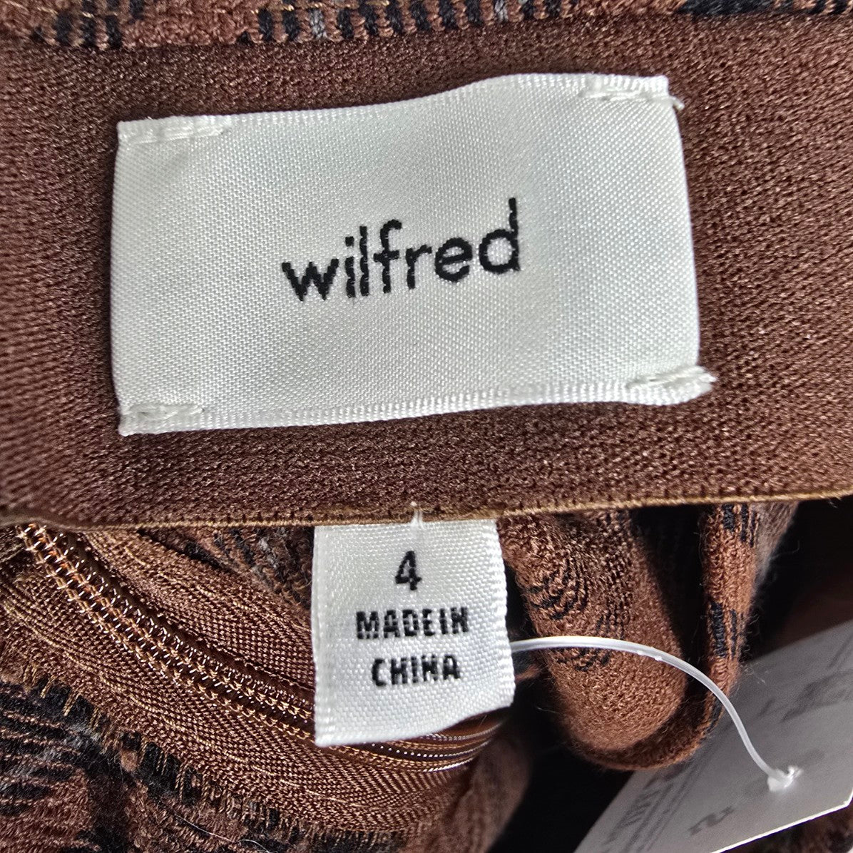 Wilfred Brown Plaid Classic Mini Skirt Size 4