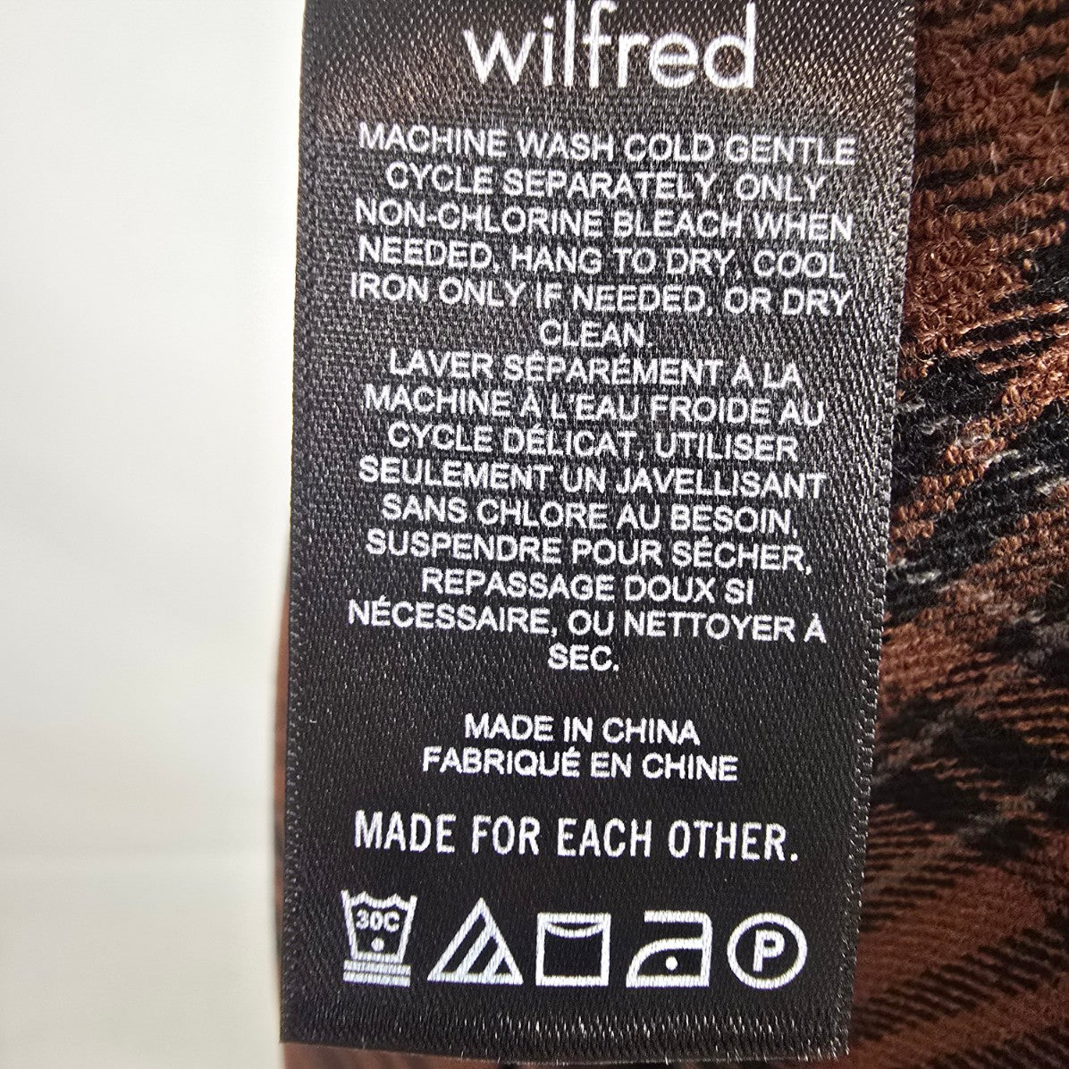 Wilfred Brown Plaid Classic Mini Skirt Size 4