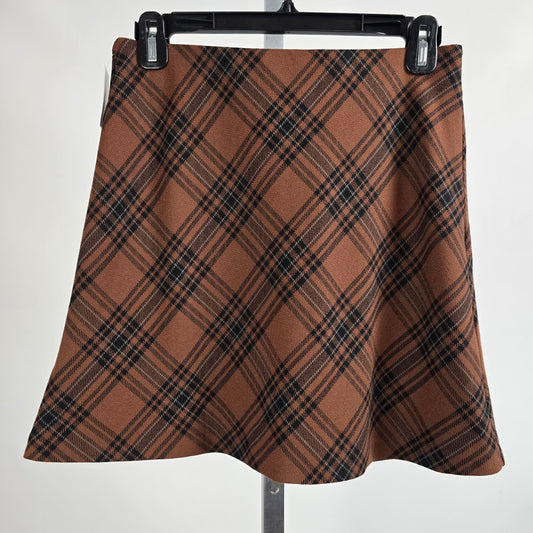Wilfred Brown Plaid Classic Mini Skirt Size 4