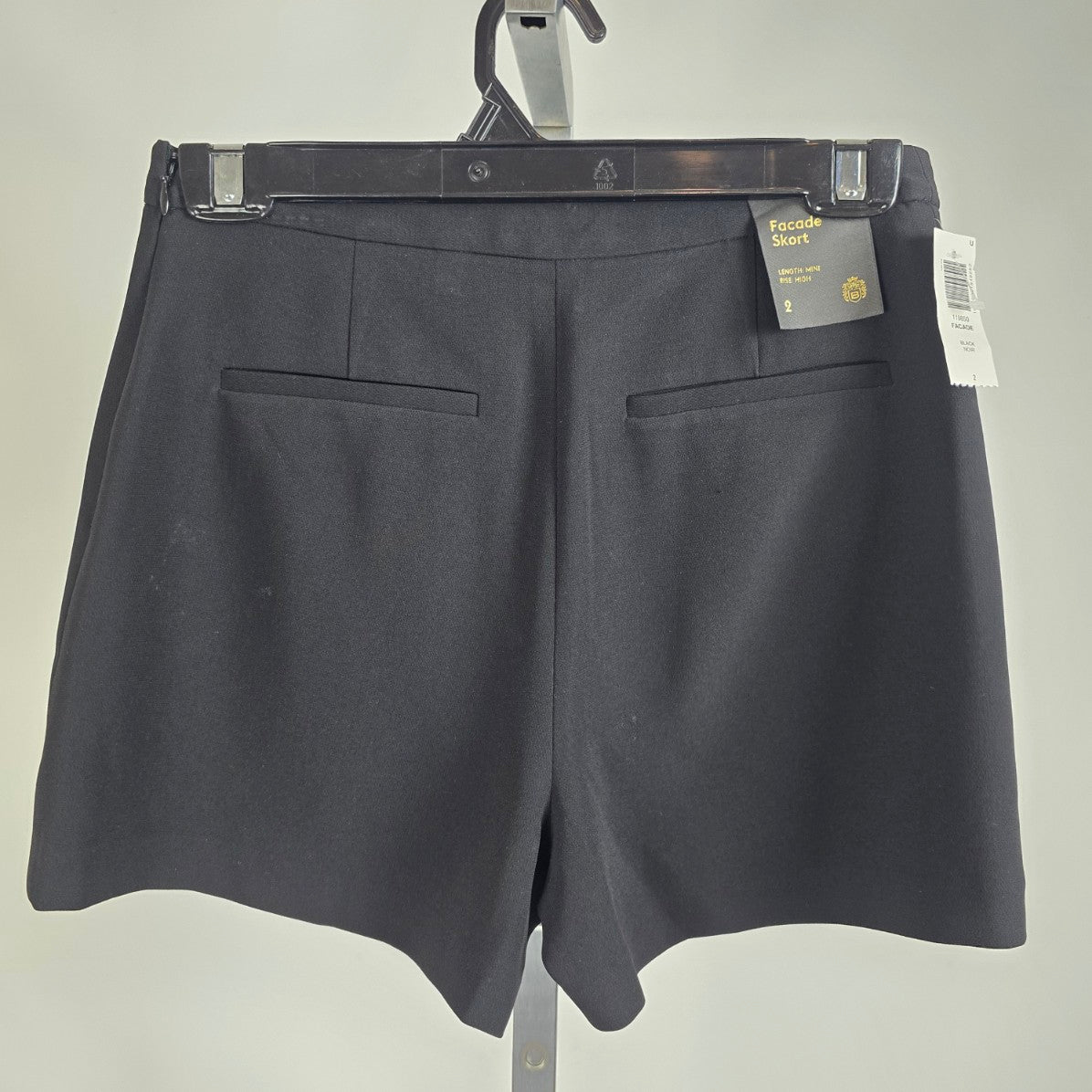 Babaton Facade Skort Black Mini Skirt Shorts Size 2