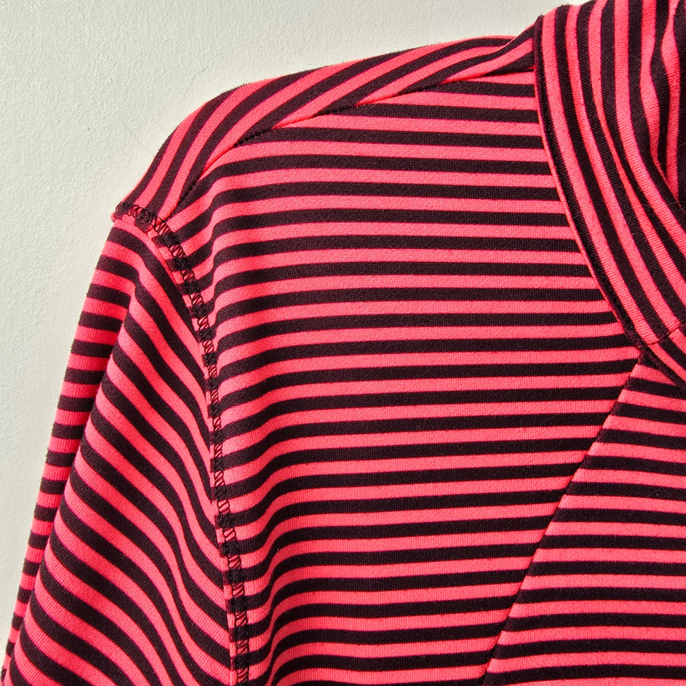 Lole Red Stripped Zip Up Athletic Jacket Size XL