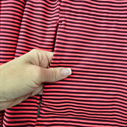 Lole Red Stripped Zip Up Athletic Jacket Size XL